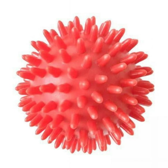 TOOYFUL 5xSpiky Massage Balls Manual Portable Foot Massage Ball for Shoulder Feet Neck Red
