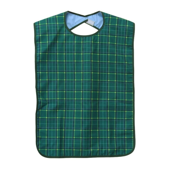 TOOYFUL Adult Bib for Elderly Seniors Clothing Protector Resuable Machine Washable Adjustable Large Eating Cloth for Senior Citizens green