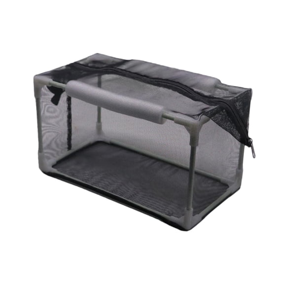 TOOYFUL Aquarium Separation Network -breeding Box with Zipper Multi -purpose -PP Frame for Newborn Small Accessories Simple Assembly 32x17x17cm