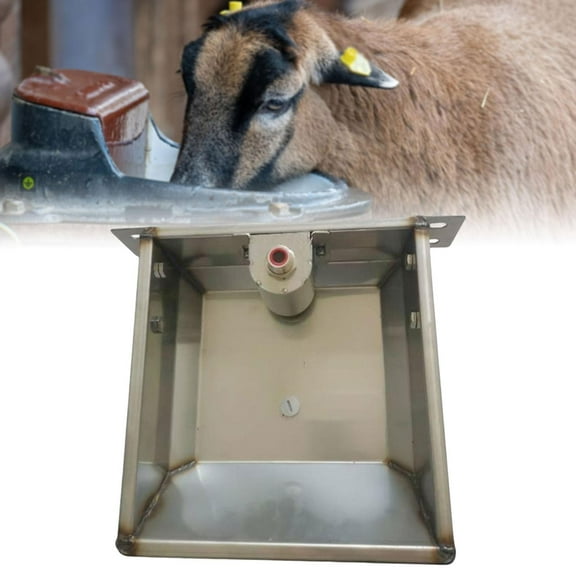 TOOYFUL Automatic Livestock Water Bowl Animal Drinker Watering Trough Feeder Feeding Livestock Waterer Stainless Steel for Cattle Pig L 31cmx26cmx9.5cm