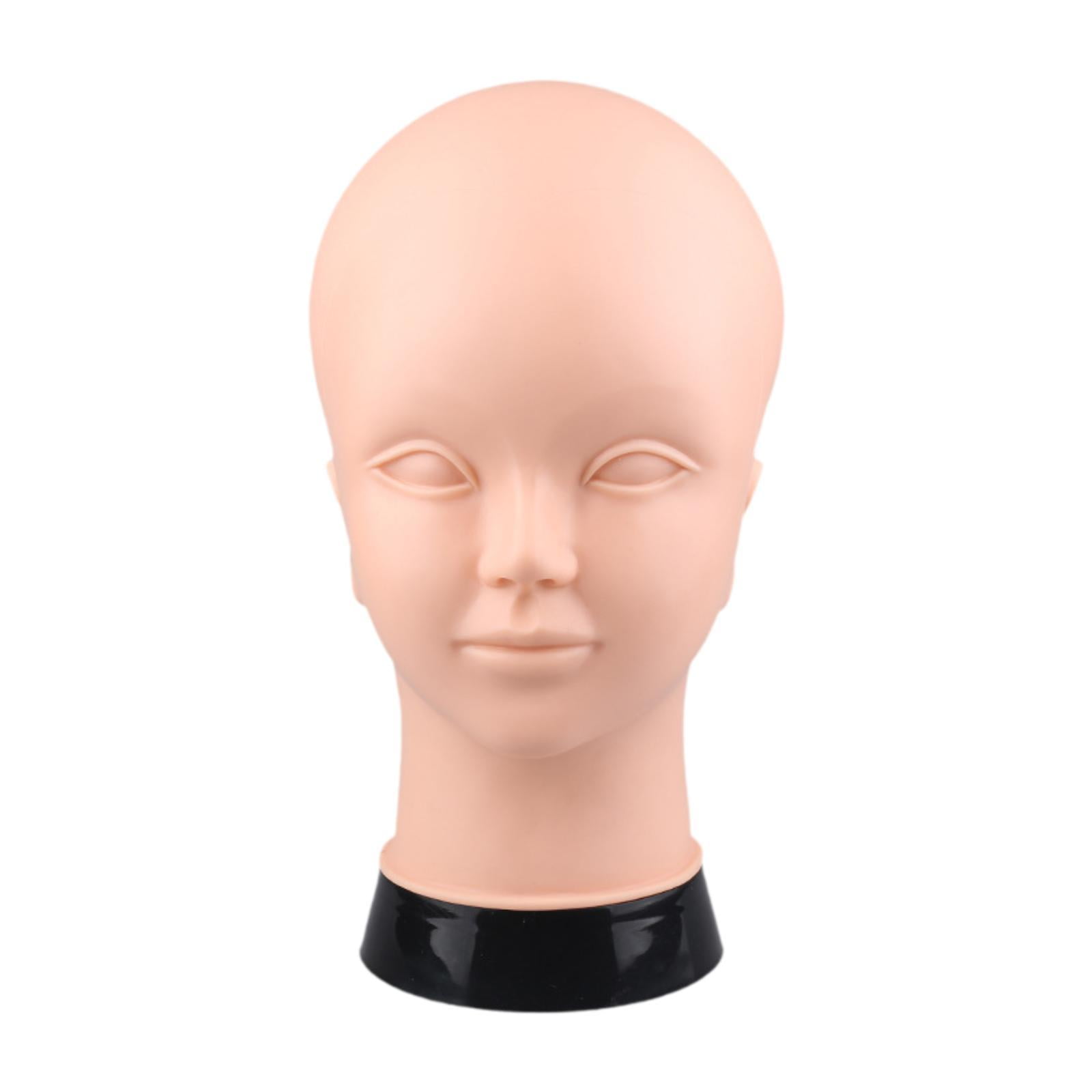 TOOYFUL Bald Mannequin Head Manikin Head PVC Model Professional Model Display Holder for Cap Making Display Hat Headset Salon