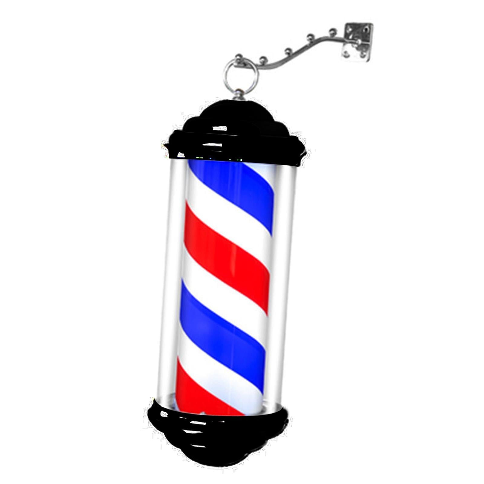 TOOYFUL Barber Pole Light Hairdressing Rotating LED Sign Barbershop Light Fixture Hair Salon Open Sign Classic for Salon Hairdressing Red Blue White Strip