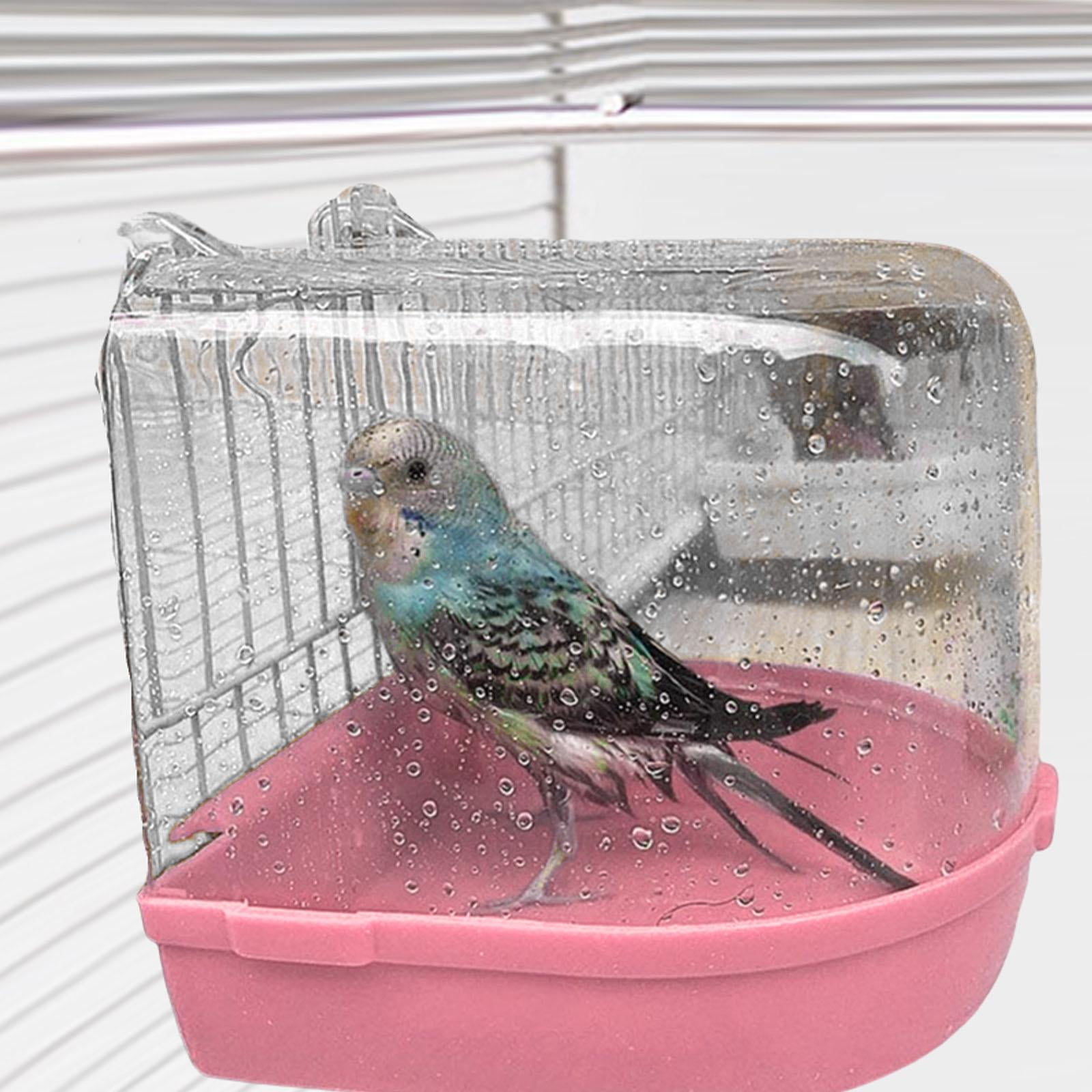 TOOYFUL Bird Bath Box *parrot Bathing Tub Small Birds Canary Birds