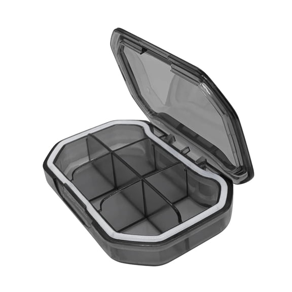 TOOYFUL Box Small Container with Compartments Lightweight Portable Waterproof Holder Travel Organizer for Pocket Gray Rectangle