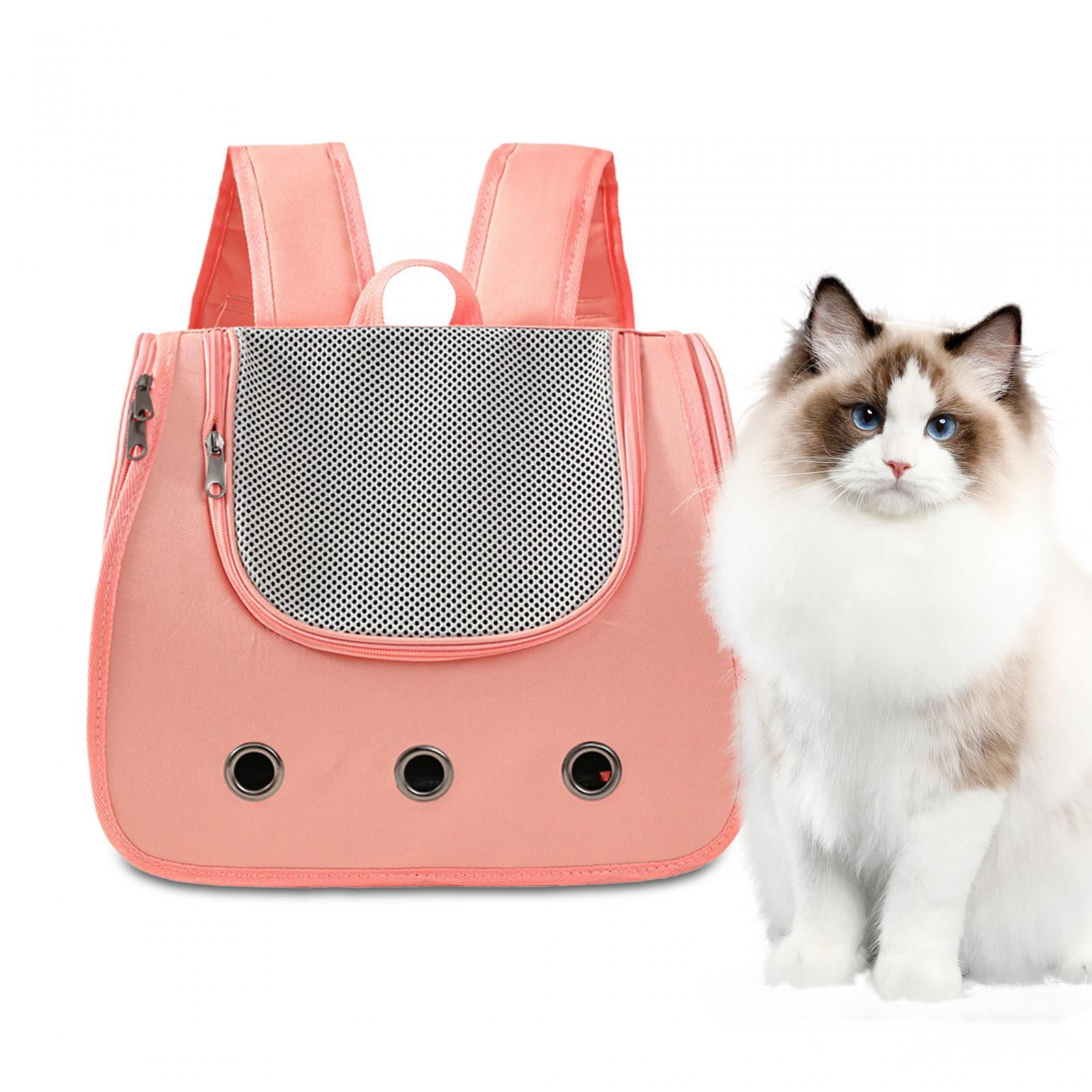 TOOYFUL Cat Backpack Carrier Cat Dog Backpack Bag Animal Carrier Backpacks, Pet Travel Backpack Dog Cat Carrier for Travel, Hiking Pink