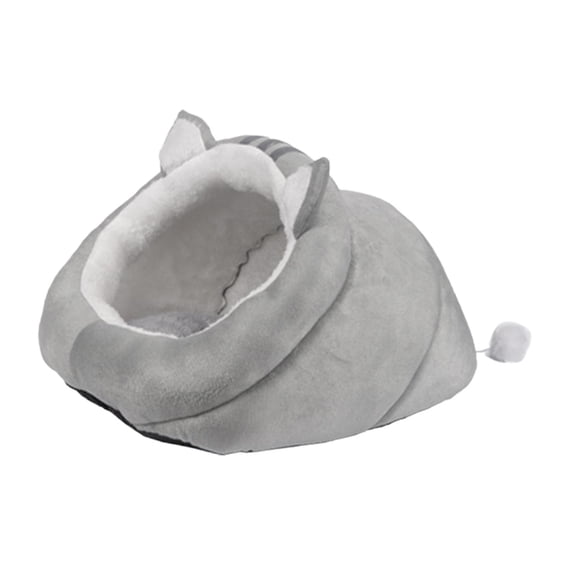 TOOYFUL Cute Semi Enclosed Cat Nest Cat Sleeping Cave House Cat Tent Comfortable Cat Sleeping Bed Pet House for Indoor Cats L