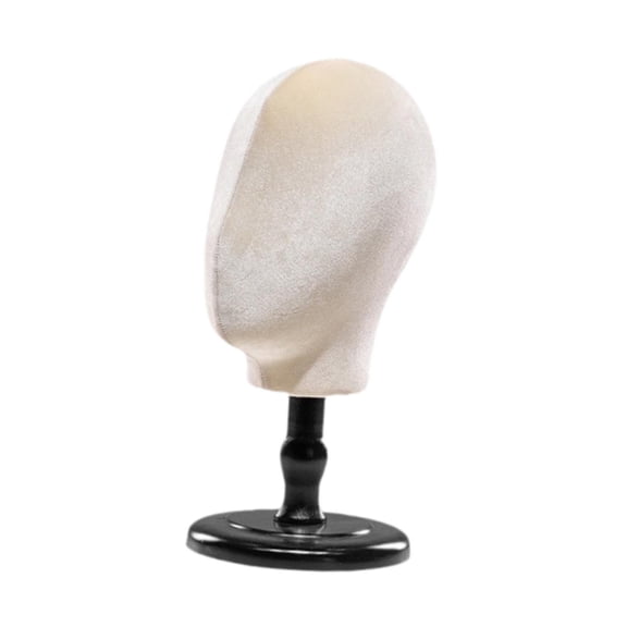 TOOYFUL Display Model Head Storage Display Stand Desktop Decor Shopping Mall Wooden Base Display Rack Hat Stand for Headwear with black base