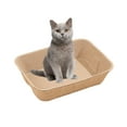 thumbnail image 1 of TOOYFUL Disposable Litter Box for Cats Paper Kitty Litter Trays Cat Litter Trays Small Animal Indoor Outdoor Brown, 1 of 5