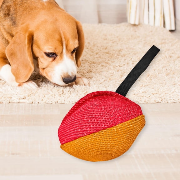 TOOYFUL Dog Bite Tug Toy Pull Toy 14x11cm Lightweight, Bite Resistant, Portable Training Equipment Interactive for Dog Puppy Pet orange