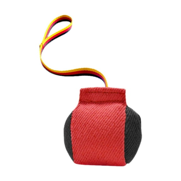 TOOYFUL Dog Bite Tug Toy Pull Toy,Lightweight,Portable,Bite Resistant Bite Training Interactive Toy for Small Medium Dog Pet Supplies Red Black