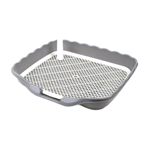 TOOYFUL Dog Potty Tray, Reusable Puppy Toilet, Sturdy Pee Mesh Training Tray,Pet Training,Toilet Pee Pad Holder, for Dogs Gray