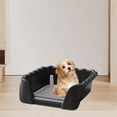 thumbnail image 1 of TOOYFUL Dog Toilet Training Potty Tray Anti Splashing Pet Litter Pan, Potty Trainer Litter Tray for Bunny Rabbit Indoor Puppy Outdoor black, 1 of 10