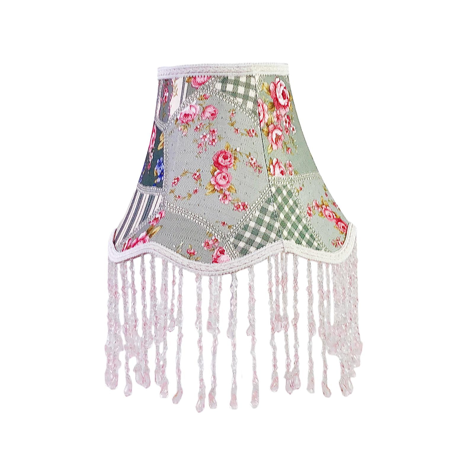 TOOYFUL European Lampshade Lamp Shade with Fringe Beads Table Lampshade