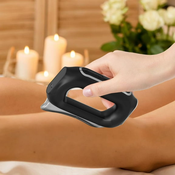 TOOYFUL Fascia Massager 2 Levels Adjustable Lightweight USB Deep Tissue Vibrating Guasha Black