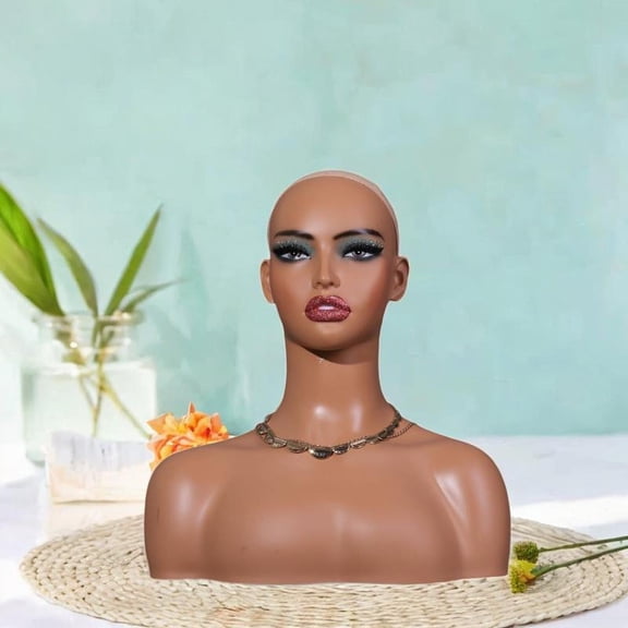 TOOYFUL Female Mannequin Head Manikin Fashion s Holder Smooth s Display Model Mannequin Head Display Model for Hair Accessories