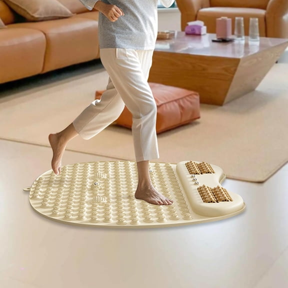 TOOYFUL Foot Massage Pad Foot Massager Relaxing Lightweight Indoor Running Pad Acupressure Mat for Living Room Bedroom Office Travel Khaki