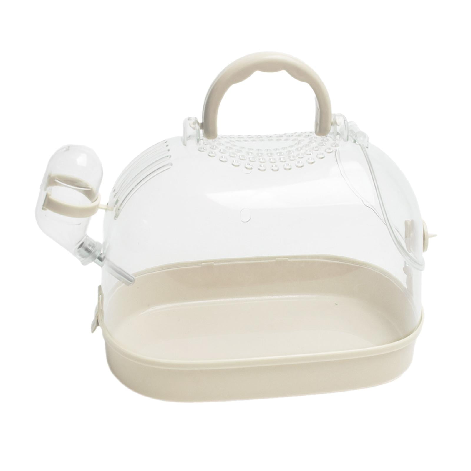 TOOYFUL Hamster Carrier Cage Clear Guinea Pig Cage for Mice Chinchilla Small Animals white