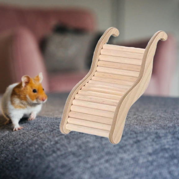 TOOYFUL Hamster Climbing Toy Habitat Decor Climb Stable Landscaping Wooden Ladder Bridge Hamster Stairs Ladders for Rats Mice Gerbils small