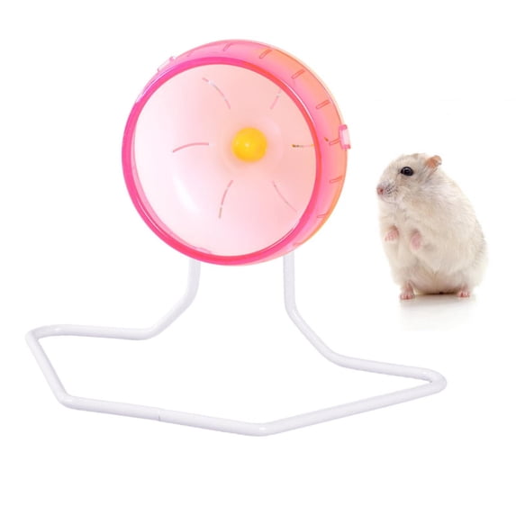 TOOYFUL Hamster Rotating Wheel Bracket, Hamster Rolling Wheel Holder, Metal Small Pets Run Toy Bracket for Animal, Mice, Hamster Wheel White