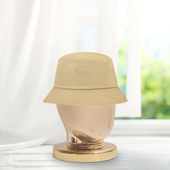 TOOYFUL Hat Display Mannequin Head Mannequin Head Model Fashion Tabletop Caps Storage Rack with Base for Shopping Mall Styling Drying Gold