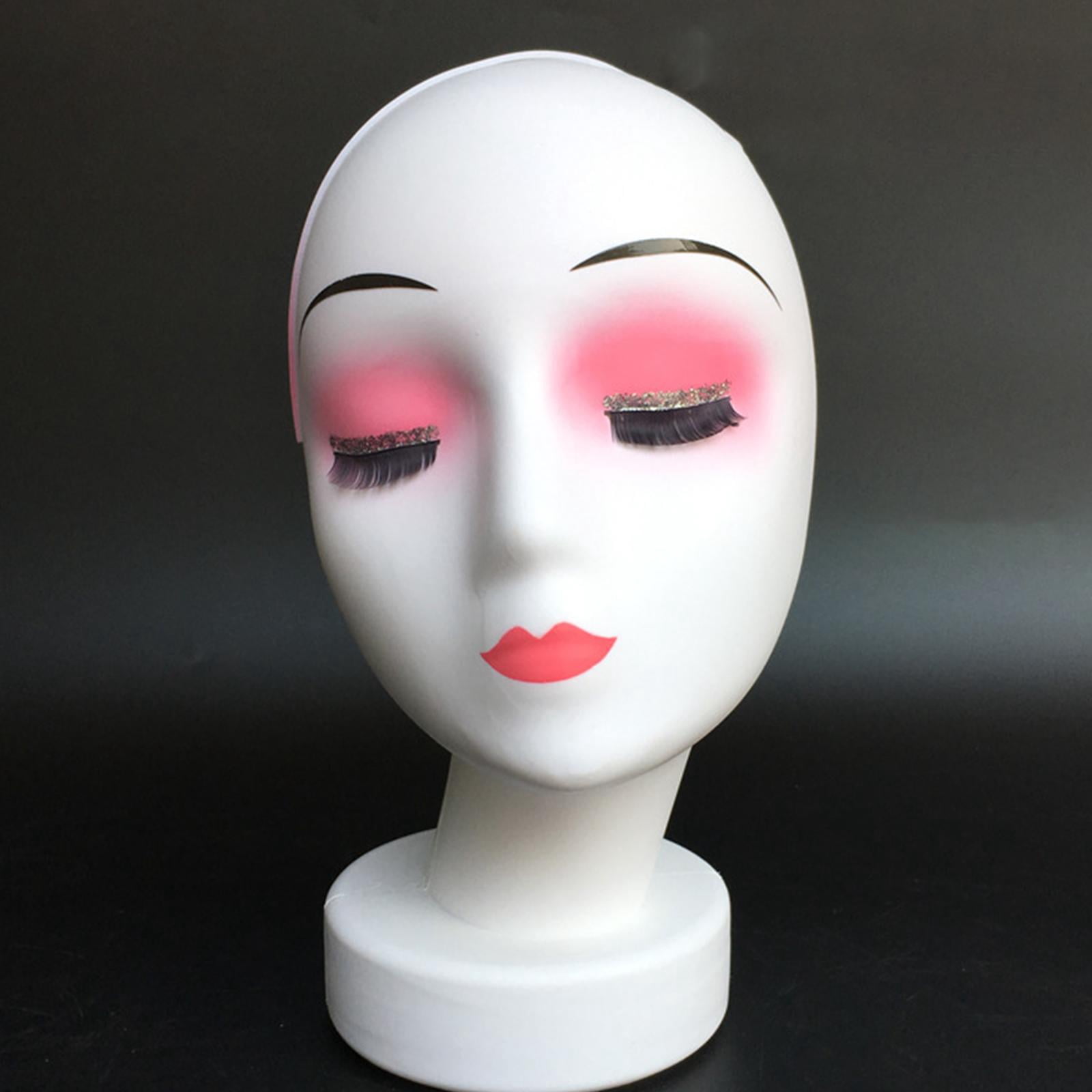 TOOYFUL Hat Display Rack Female Head Mannequin Display Model Manikin for Headwear Jewelry Glasses Hats Making Styling D