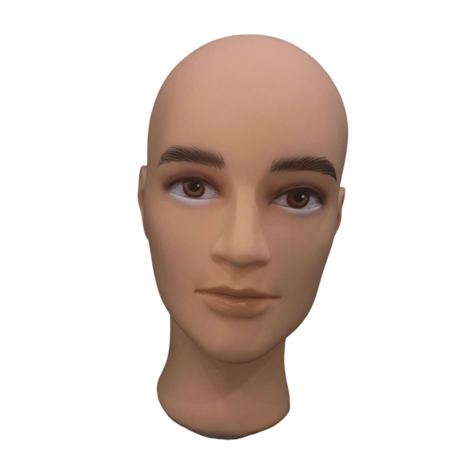 TOOYFUL Male Bald Mannequin Head Manikin s Head Stand s Displaying Making Styling Holder Display Model for Shopping Mall 03