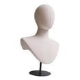 thumbnail image 1 of TOOYFUL Mannequin Head Hat Display Model Freestanding Desktop Decorative Adjustable Height Hat Rack for Hairpiece Cap Headset Glasses Black Base, 1 of 10