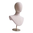 thumbnail image 1 of TOOYFUL Mannequin Head Hat Display Model Freestanding Desktop Decorative Adjustable Height Hat Rack for Hairpiece Cap Headset Glasses Gold Base, 1 of 10