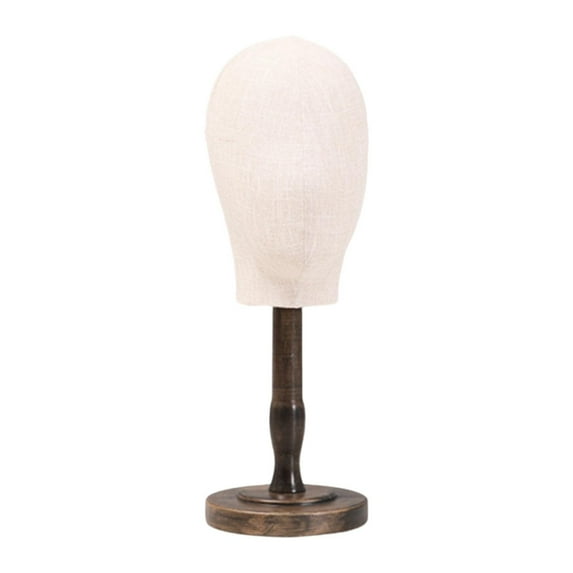 TOOYFUL Mannequin Head Model Hat Display Stand Height 56cm Multifunctional Head Wooden Support for Barbershop Practical C