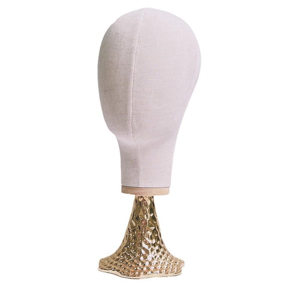 TOOYFUL Mannequin Head Stand, Hat Holder, Fabric Head Stand, Display Stand Hat Display Stand for Personal Use Barbershop Home White