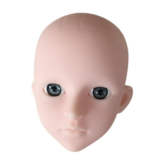 TOOYFUL Mannequin Training Head, Practice Makeup Doll, Portable Model, Cosmetology Face Head for Eyelash Extensions Beginner Grafting Gray Eyes White Skin