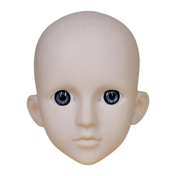 TOOYFUL Mannequin Training Head, Practice Makeup Doll, Portable Model, Cosmetology Face Head for Eyelash Extensions Beginner Grafting Gray Eyes YellowSkin