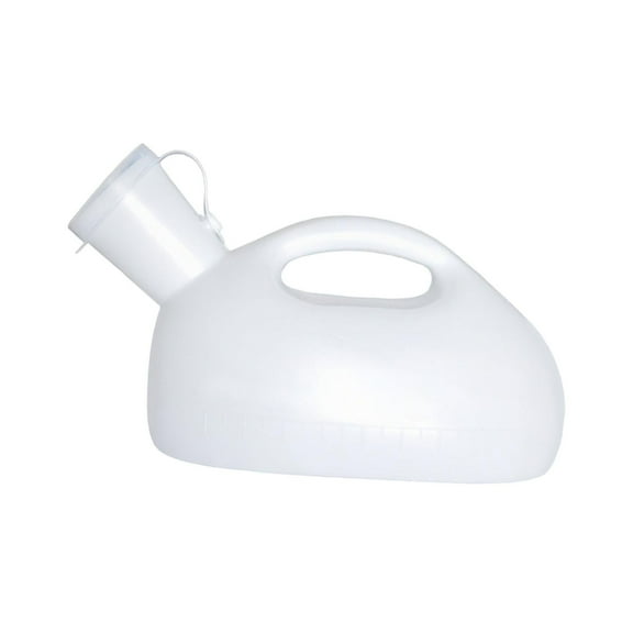 TOOYFUL Men Urine Bottle Leakproof 1500ml Urinary Container for Seniors Home Driving White