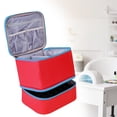 thumbnail image 1 of TOOYFUL Nail Polish Carrying Bag Nail Kits Organizer Reinforced Stitching Professional Double Layer Portable for Camping Outdoor Home red, 1 of 10