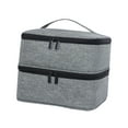 thumbnail image 1 of TOOYFUL Nail Polish Storage Bag Nail Dryer Case Holds 30 Nail Polish Bottles Portable 2 Tier with Handle for Women Trip Girls Outdoor Gray, 1 of 10