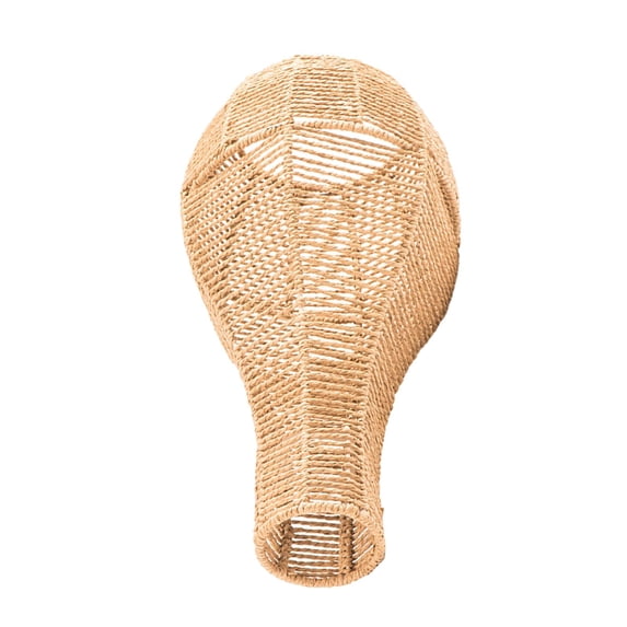 TOOYFUL Paper Rope Lampshade Handwoven Lamp Shade Pendant Light Cover Chandelier Shade Boho Lampshade Bulb Guard for Outdoor Teahouse