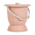 thumbnail image 1 of TOOYFUL Portable Bedpan Pot Night Commode Bucket Spittoon with Lid and Handle Chamber Pot for Children Female Male Indoor Home Pink, 1 of 9