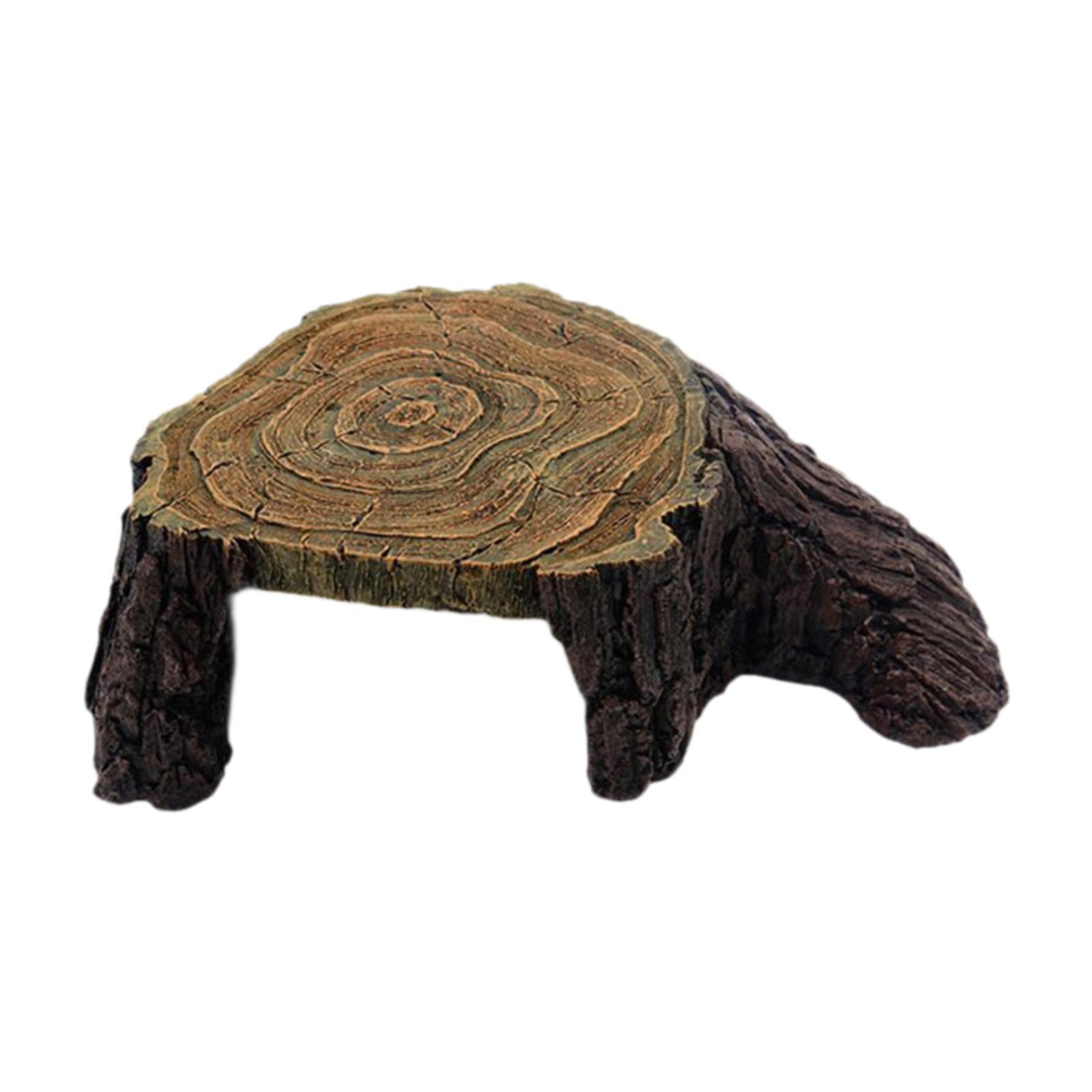 TOOYFUL Reptile Hideout Cave Turtle Basking Habitat Aquarium Tank Decoration Resin Aquarium Decoration for Geckos Betta 29cmx19cmx9cm