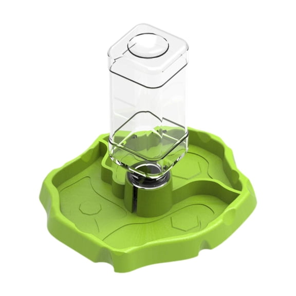 TOOYFUL Reptile Water Dish Reptile Food Feeder Bowl Waterer Feeding Accessories Pet Gecko Automatic Hydrator Amphibian Drinking Dish Fruit Green