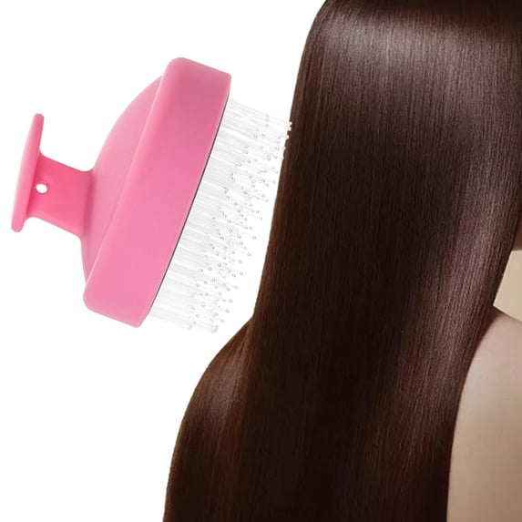TOOYFUL Scalp Massage Shampoo Brush, Hair Scrubber, Floriated Shower Comb, Lightweight Hair Wash Tool Scalp Brush for Wet, Thick, Dry Pink
