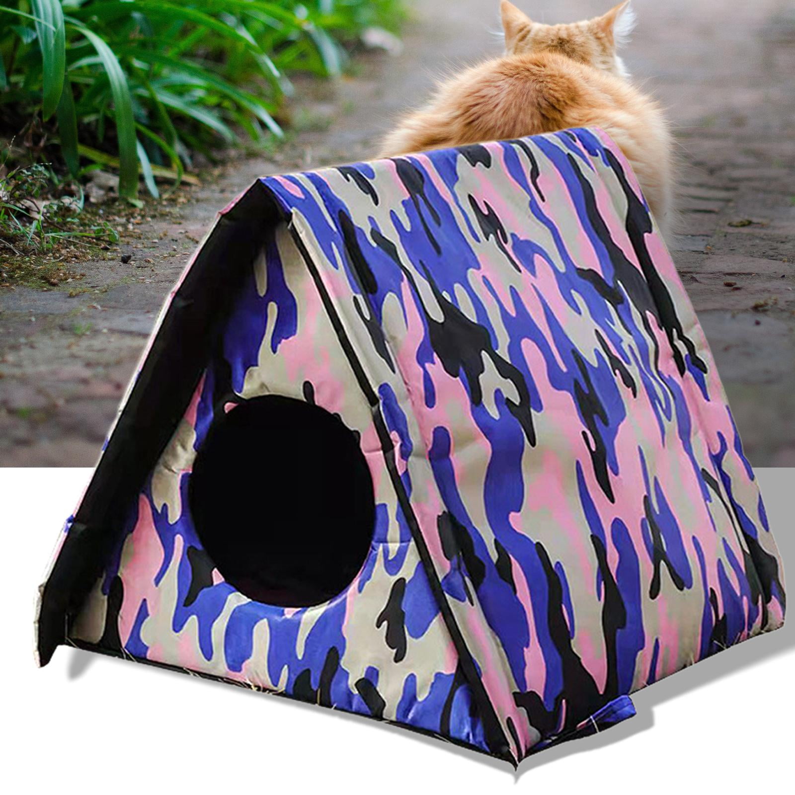 TOOYFUL Stray Cats Shelter, Waterproof Outdoor Cat House Warm Pet Cave