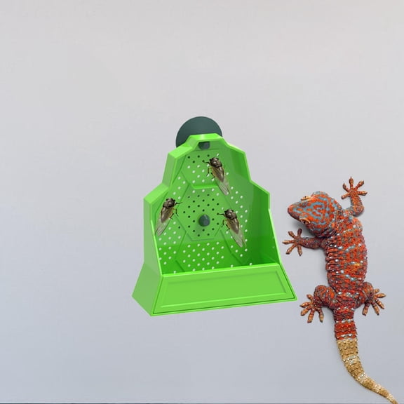 TOOYFUL Suction Cup Reptile Feeder Chameleons Lizards Snake Food Dish 13.2cmx5.5cmx13.7cm