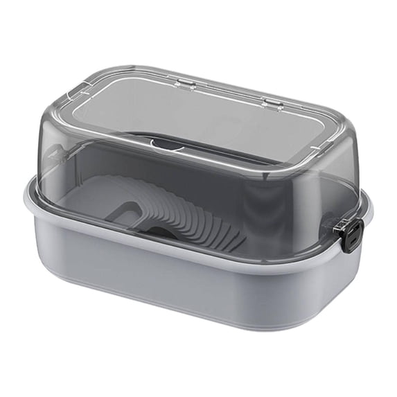 TOOYFUL Turtle Aquarium Reptiles Turtle Detachable Easy to Change Water Turtle Habitat Turtle Tank for Terrapin Turtle Tortoise Amphibians Gray