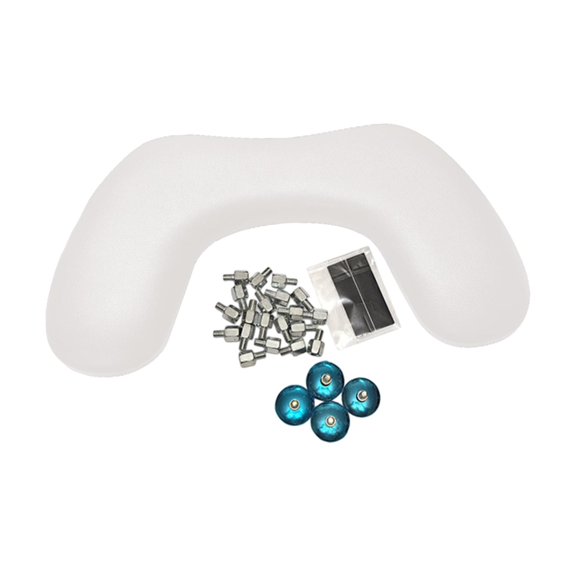 TOOYFUL U Shape Arm Rest Arm Rest Cushion Nail Arm Rest Stand Detachable Stand Metal Stand for Personal Women Nails Supplies Home DIY White