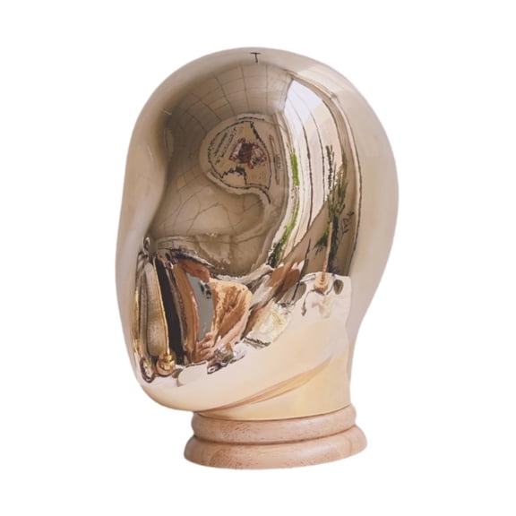 TOOYFUL Wigs Head Stand,Mannequin Head,Wooden Base,Multifunctional Headdress Gifts,Jewellery Hat Display,Hat Holder for Shopping Mall