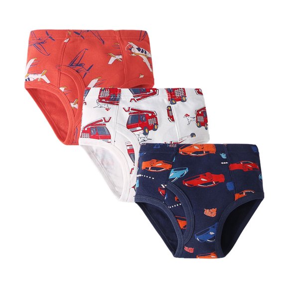 TOOYOU 3 Pack Boys Underwear Cartoon Dinosaur Briefs For Kids Toddler Comfort Underpants Set Panties 3Pcs Multipack