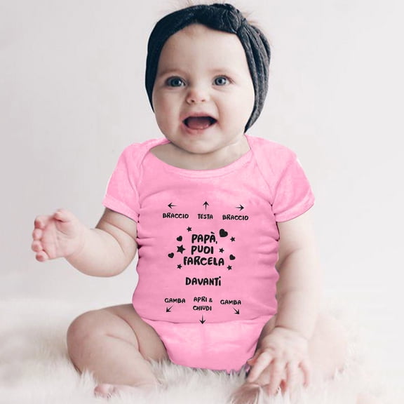 TOOYOU Baby Girl Bodysuits Cheap Toddler Girl Onesies Short Sleeve Letter Prints Clothes Hypoallergenic Onesies Romper Pink Size 12-18 Months