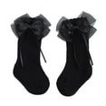 thumbnail image 1 of TOOYOU Baby Girls Knee High Stockingswith Bow Knit Toddler Girl Dress Socks Cotton Tube Long Socks Baby Socks That Stay On Size 12-36 Months, 1 of 6