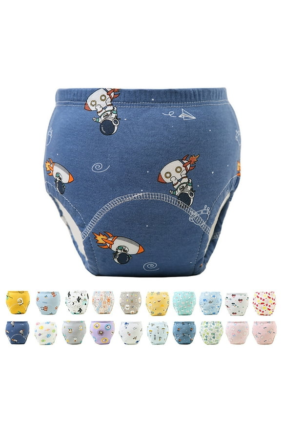 Baby Potty Training Underwear Absorbent Leakproof Toddler Training Pants For Boys And Girls Cotton Pee Pants Size 0-6 Months