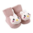 thumbnail image 1 of TOOYOU Baby Socks Socks Knitted Cartoon Pattern Cute Toddler Socks Middle Tube Socks Breathable Slippers With Soft Rubber Sole Baby Boys Girls On Sneakers Size 3-5 Years, 1 of 4
